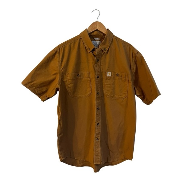 Carhartt Relaxed Fit Button Down Shirt Men's Large Workwear Long Sleeve - Picture 2 of 7